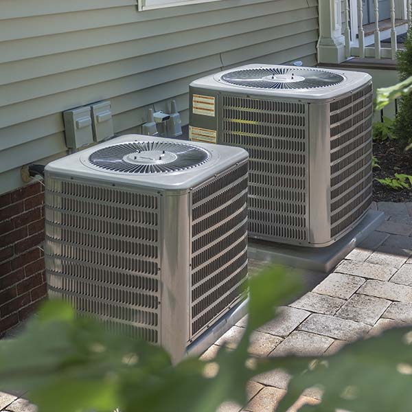 HVAC heating and air conditioning residential units or heat pumps