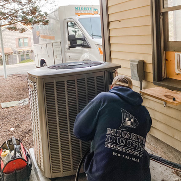 technician repairing machine in Hunterdon County